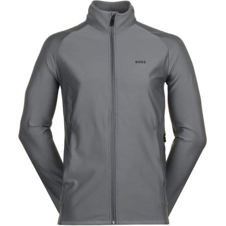 HUGO BOSS FW24 Gray Full-Zip Casual Stand Collar Jacket 50517747-251