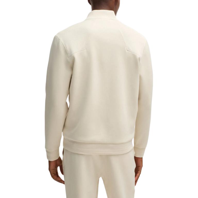 Purchase ヒューゴボス FW24 ナチュラルホワイト ジップアップジャケット ロゴデザイン 50521368-131