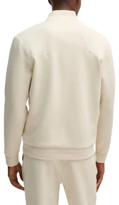 ヒューゴボス FW24 ナチュラルホワイト ジップアップジャケット ロゴデザイン 50521368-131 Purchase ヒューゴボス FW24 ナチュラルホワイト ジップアップジャケット ロゴデザイン 50521368-131