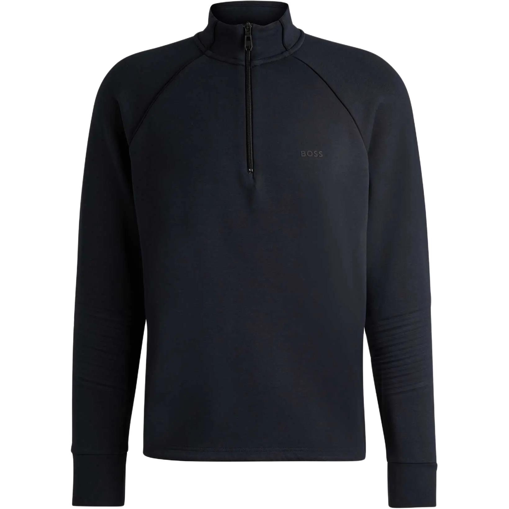 HUGO BOSS FW24 Navy Blue Oversized Turtleneck Sweatshirt 50518194-402