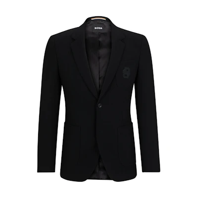 HUGO BOSS FW24 Slim Fit Double Interlock B Jacket Black 50521619-001