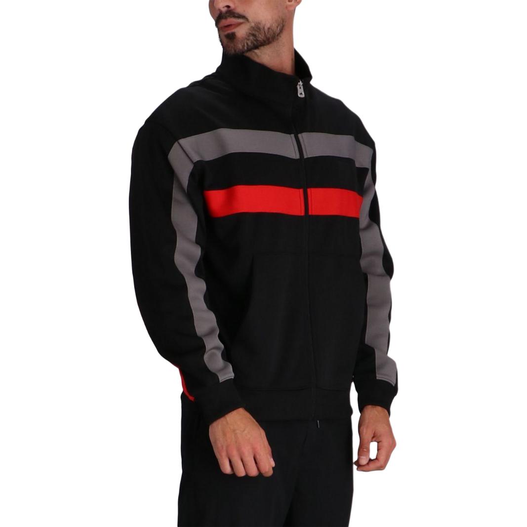 Purchase HUGO BOSS FW24 條紋標誌高領長袖外套 黑色 男裝 50530052-001