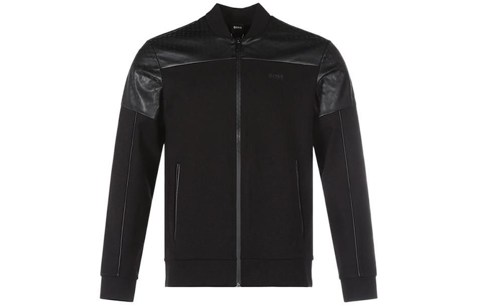 HUGO BOSS Glossy Solid Black Jacket for Men 50456377-001