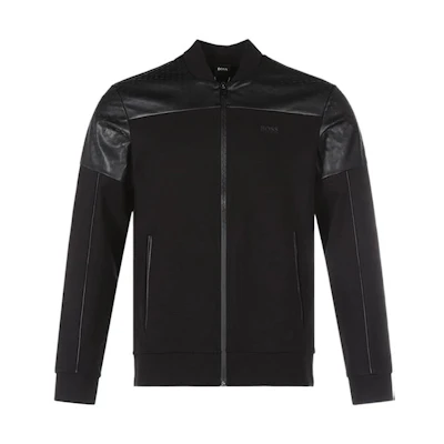 HUGO BOSS Glossy Solid Black Jacket for Men 50456377-001