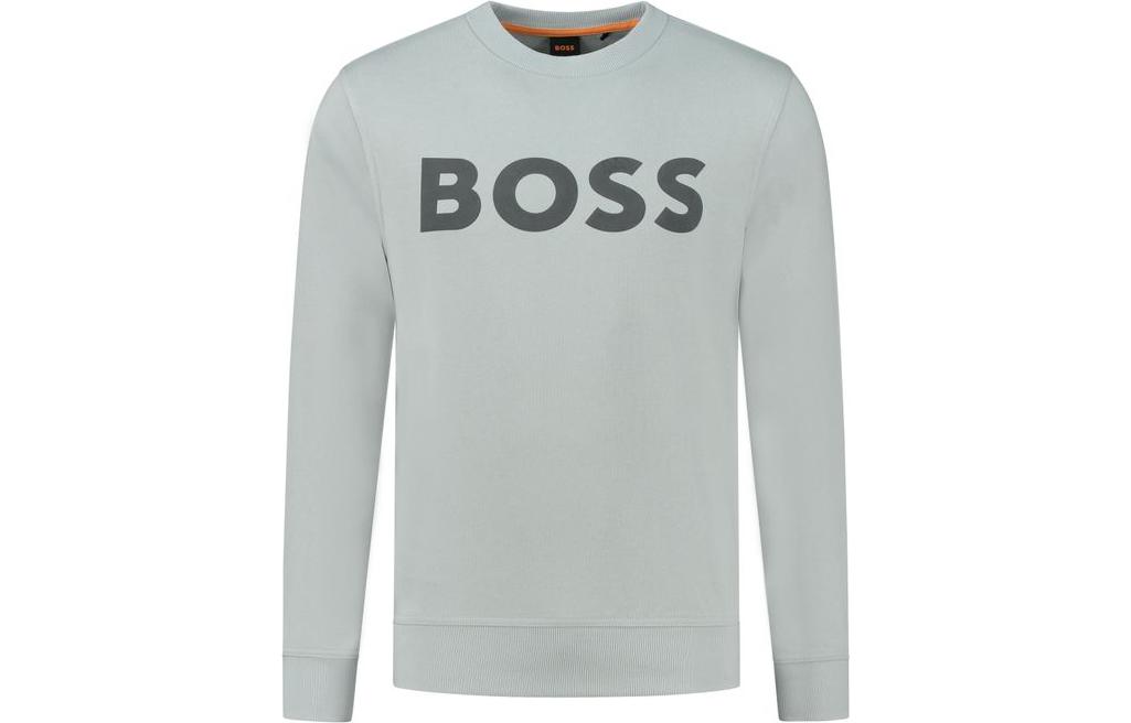 HUGO BOSS Graphic Crewneck Pullover Sweatshirt Grey 50487133-050