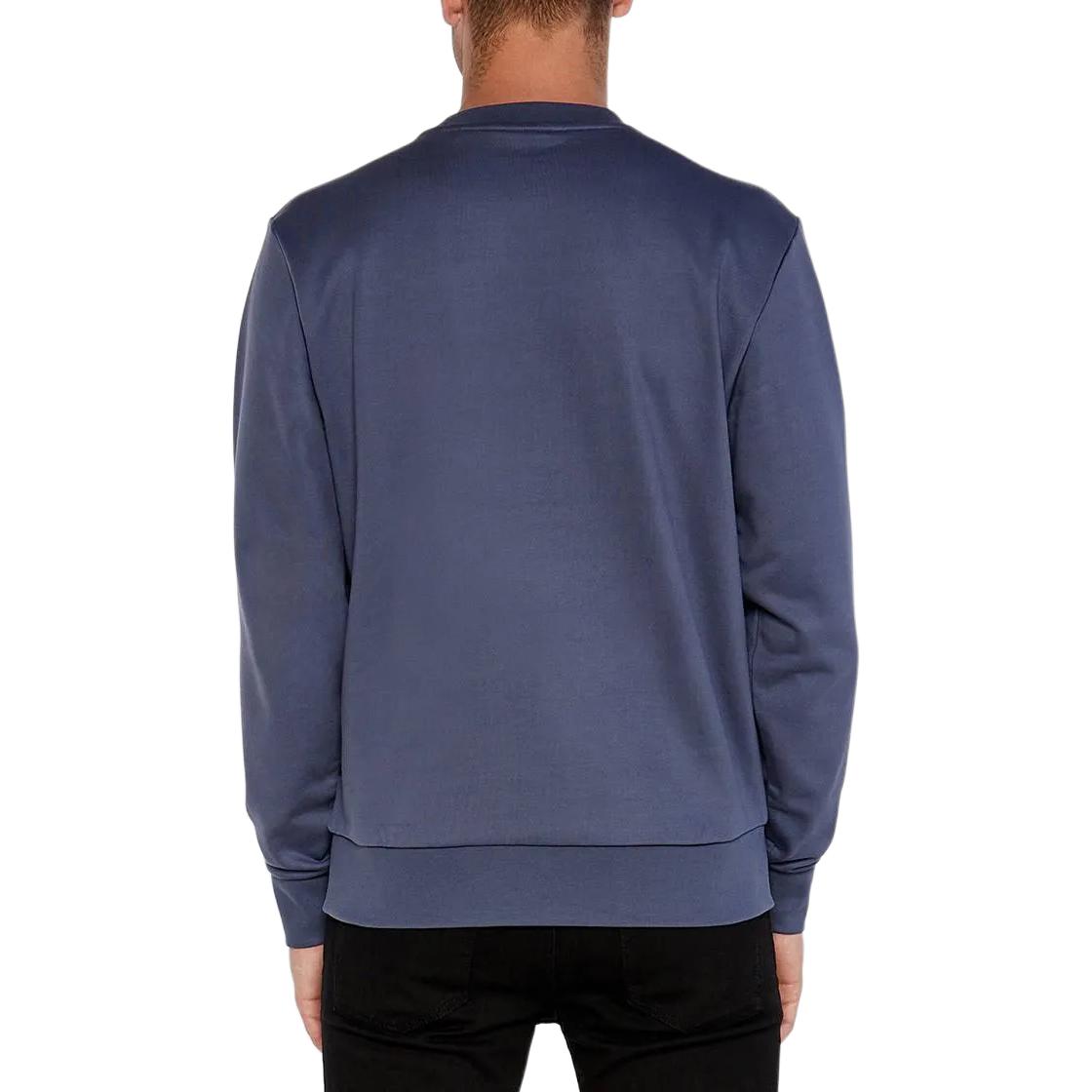 Purchase HUGO BOSS 男士藍色寬鬆版圖案印花圓領長袖上衣 50521117-412