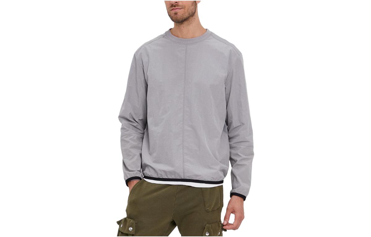 HUGO BOSS Gray Crewneck Long-Sleeve Pullover Sweatshirt 50454212-048