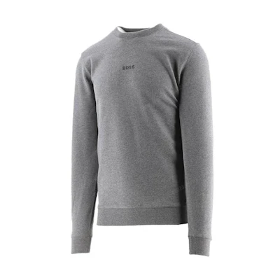 HUGO BOSS Gray Logo Cotton Crewneck Pullover Sweatshirt 50462828-030