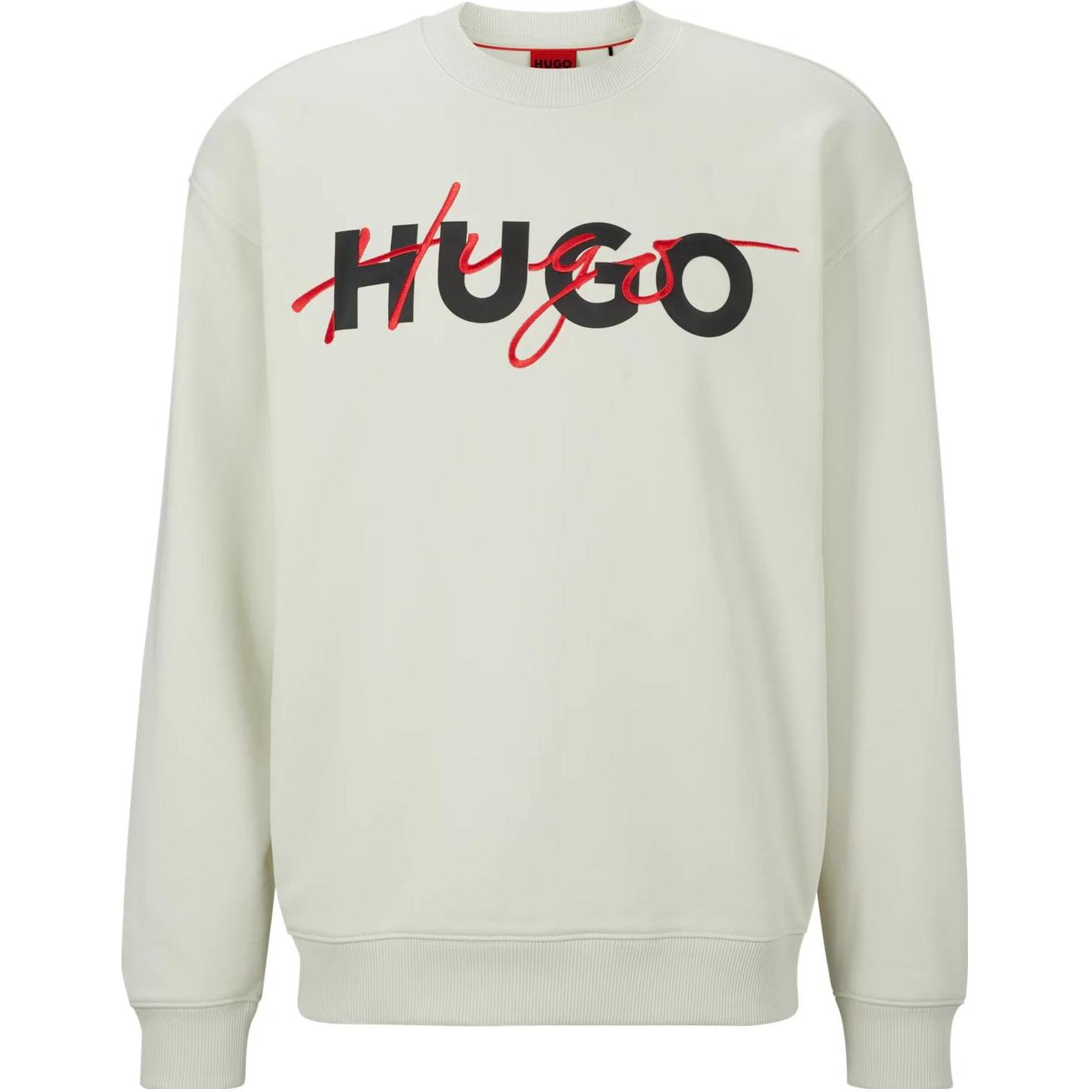 HUGO BOSS Green Crewneck Logo Long-Sleeve Sweatshirt 50494558-333