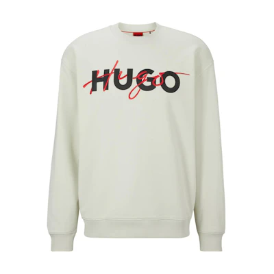 HUGO BOSS Green Crewneck Logo Long-Sleeve Sweatshirt 50494558-333