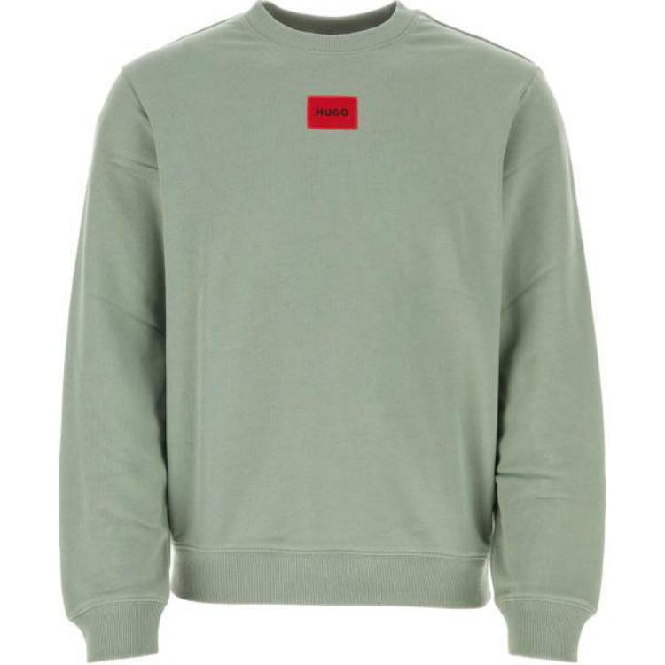 HUGO BOSS Green Crewneck Logo Long-Sleeve Sweatshirt 50447964-330