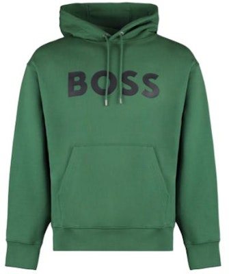 HUGO BOSS Green Hoodie with Logo Print Long Sleeve Pullover 50496661-348 Order HUGO BOSS Green Hoodie with Logo Print Long Sleeve Pullover 50496661-348
