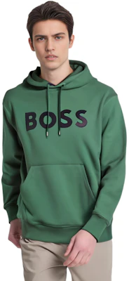 HUGO BOSS Green Hoodie with Logo Print Long Sleeve Pullover 50496661-348 Shop HUGO BOSS Green Hoodie with Logo Print Long Sleeve Pullover 50496661-348