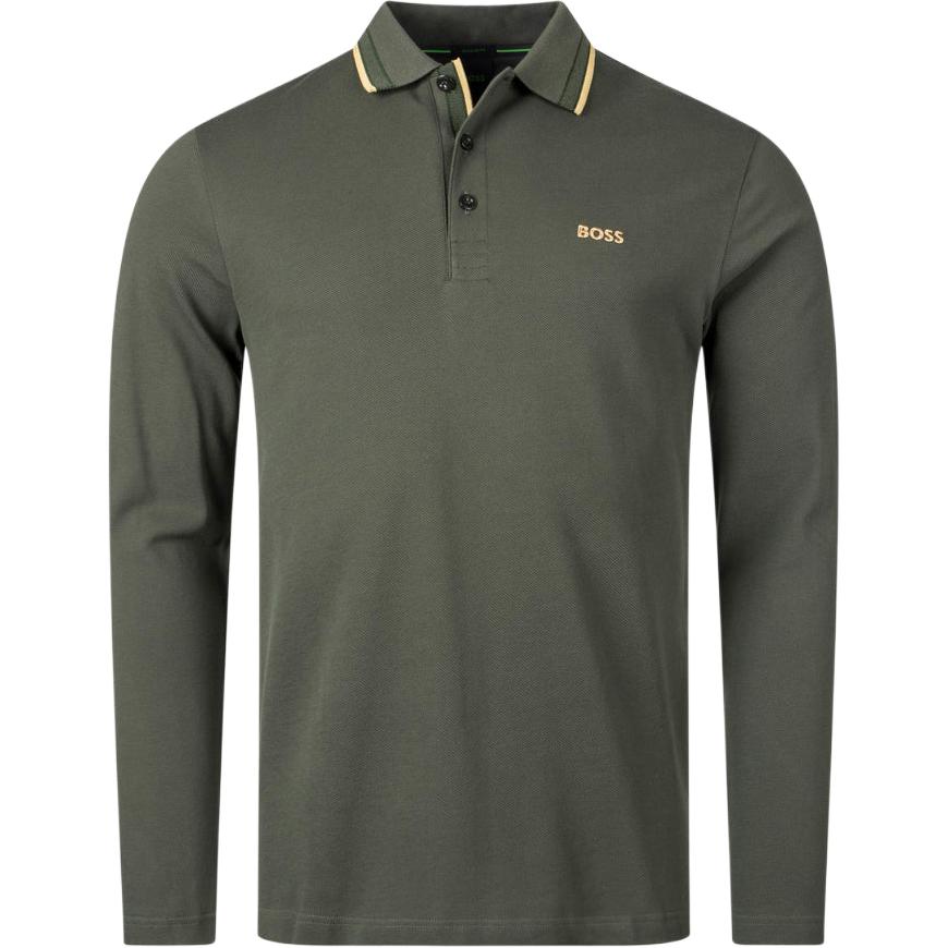 HUGO BOSS Green Slim-Fit Single-Breasted Long-Sleeve Jacket 50506191-379