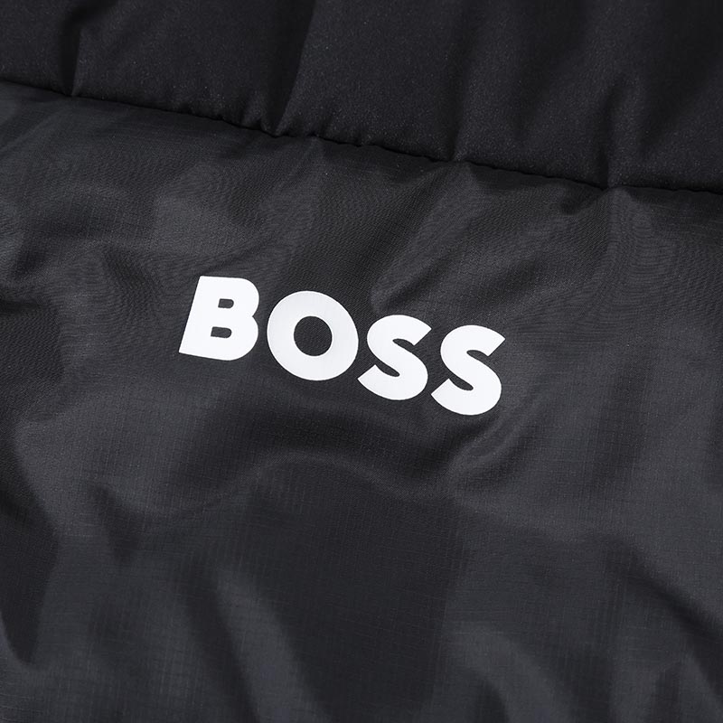 HUGO BOSS Green SS24 Colorblock Logo Print Casual Cotton Jacket Black Men. 50497559-001 圖 5