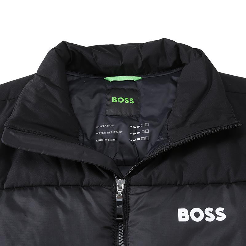HUGO BOSS Green SS24 Colorblock Logo Print Casual Cotton Jacket Black Men. 50497559-001 圖 7