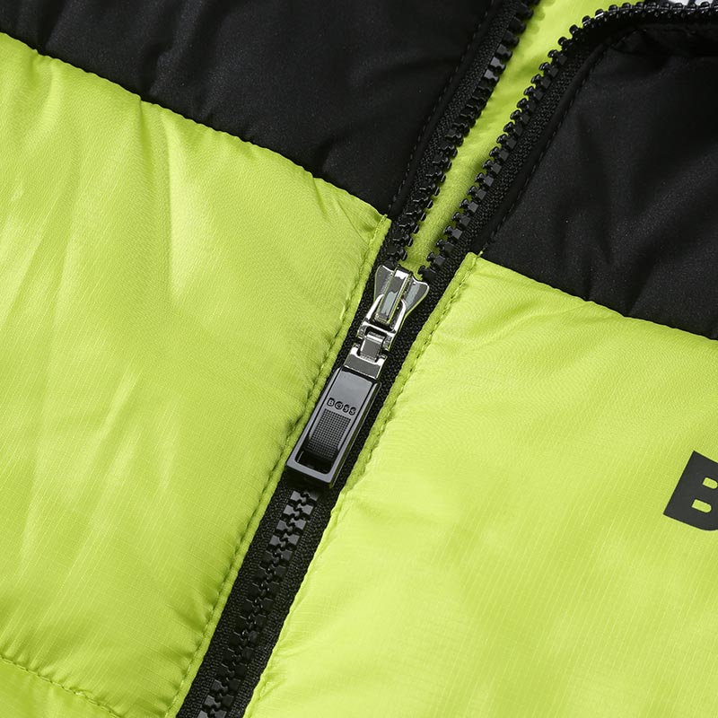 HUGO BOSS Green SS24 Colorblock Logo Print Cotton Jacket Men Fluorescent Green 50497559-327 圖 6