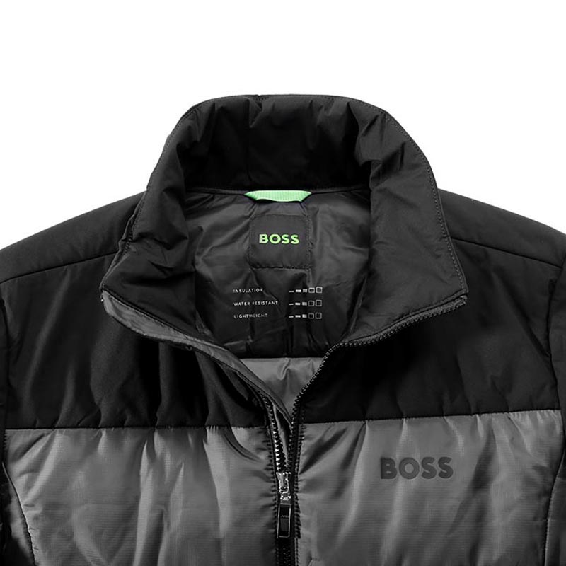 HUGO BOSS Green SS24 Colorblock Logo Print Cotton Jacket Men’s Dark Grey 50497559-027 圖 7