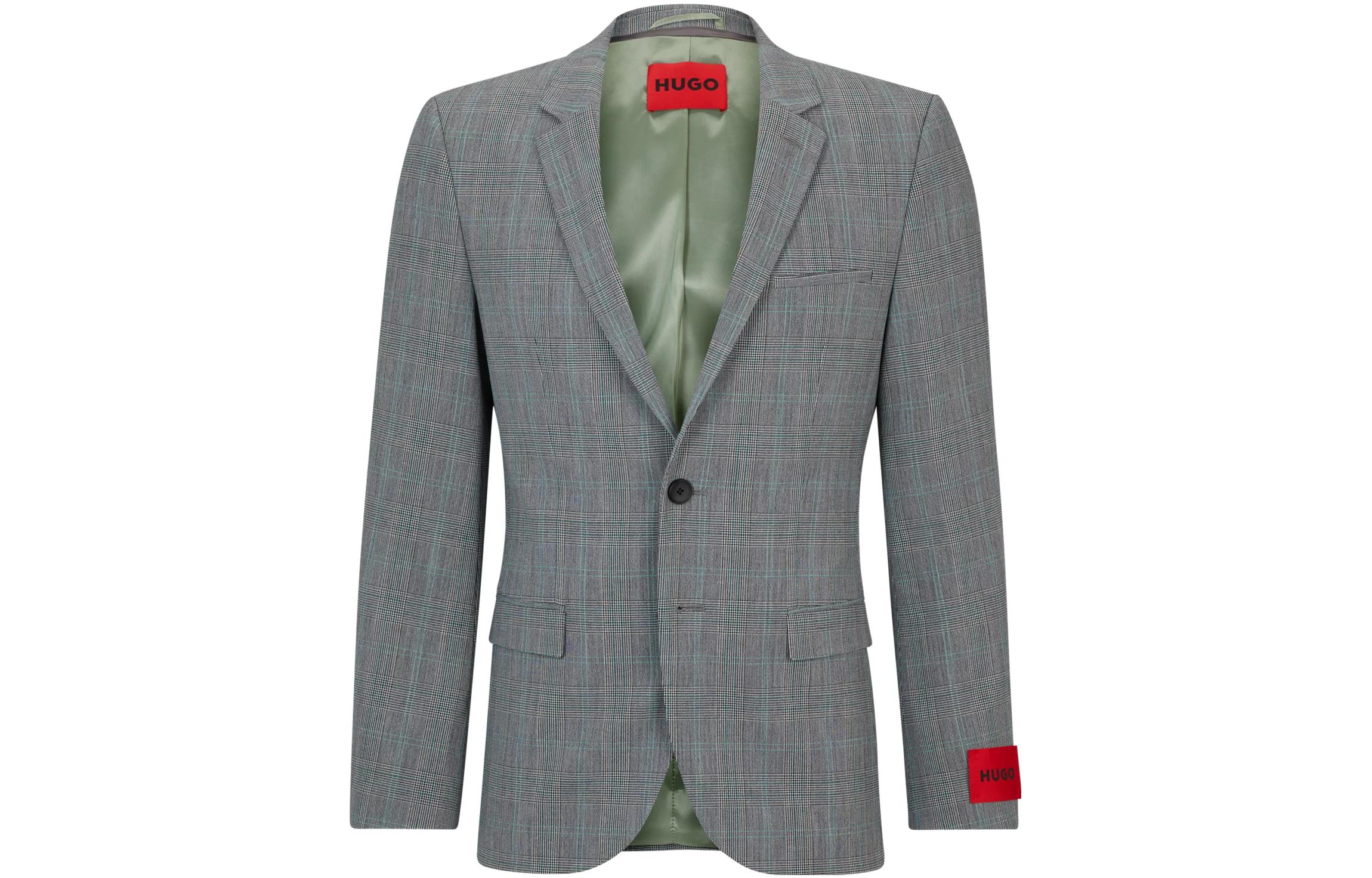HUGO BOSS Grey Single-Button Blazer Jacket 50509584-039