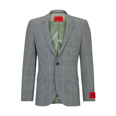 HUGO BOSS Grey Single-Button Blazer Jacket 50509584-039
