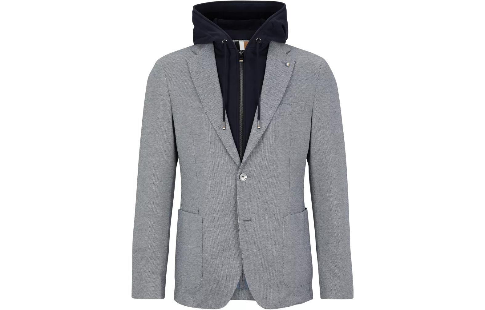 HUGO BOSS Grey Zip-Up Hoodie Jacket 50489415-404