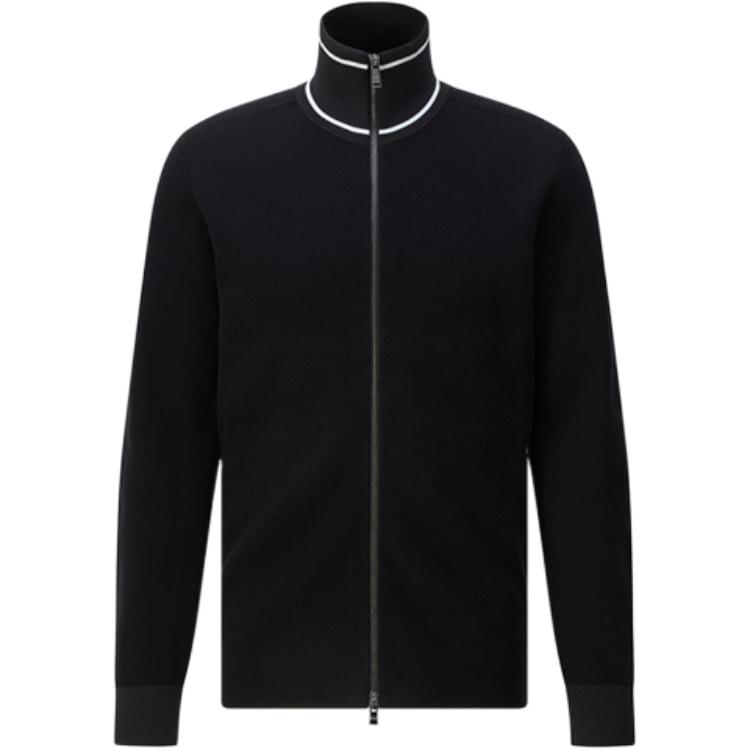 HUGO BOSS Holiday SS22 Striped Knit Jacket Black 50463045-001