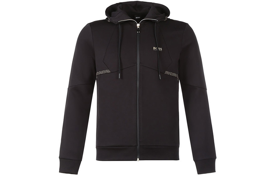 HUGO BOSS Hoodie Jacket with Logo Patch Design 50458851-001