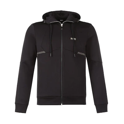 HUGO BOSS Hoodie Jacket with Logo Patch Design 50458851-001