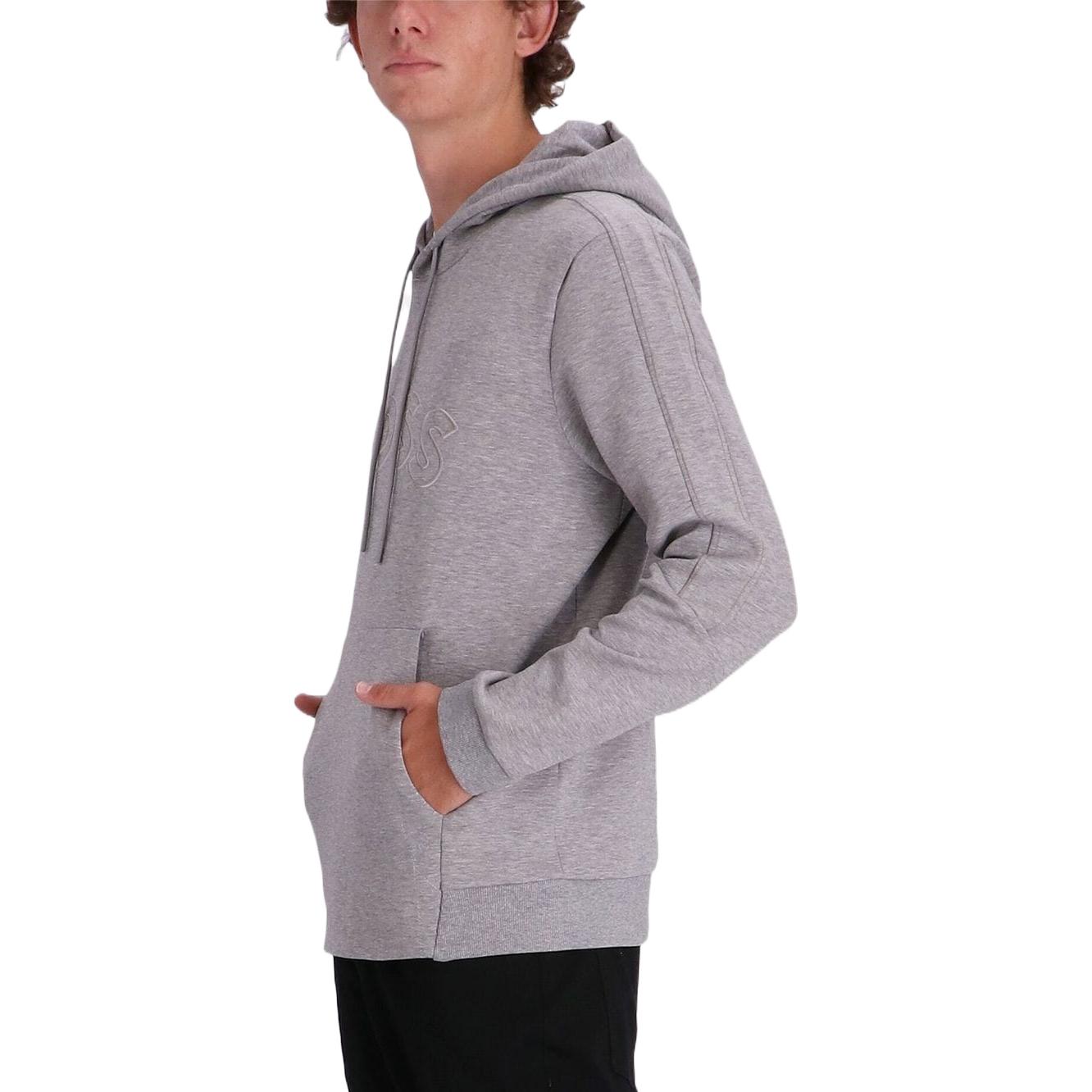 HUGO BOSS Hoodie with Arc Logo Embroidery and Drawstring in Light Grey 50477131-059 圖 5