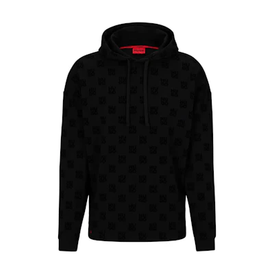 HUGO BOSS Jacquard Logo Hoodie Black 50501592-001