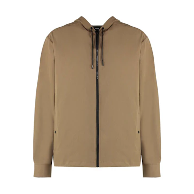 HUGO BOSS Khaki Hoodie Full-Zip Jacket Long Sleeve 50509215-249