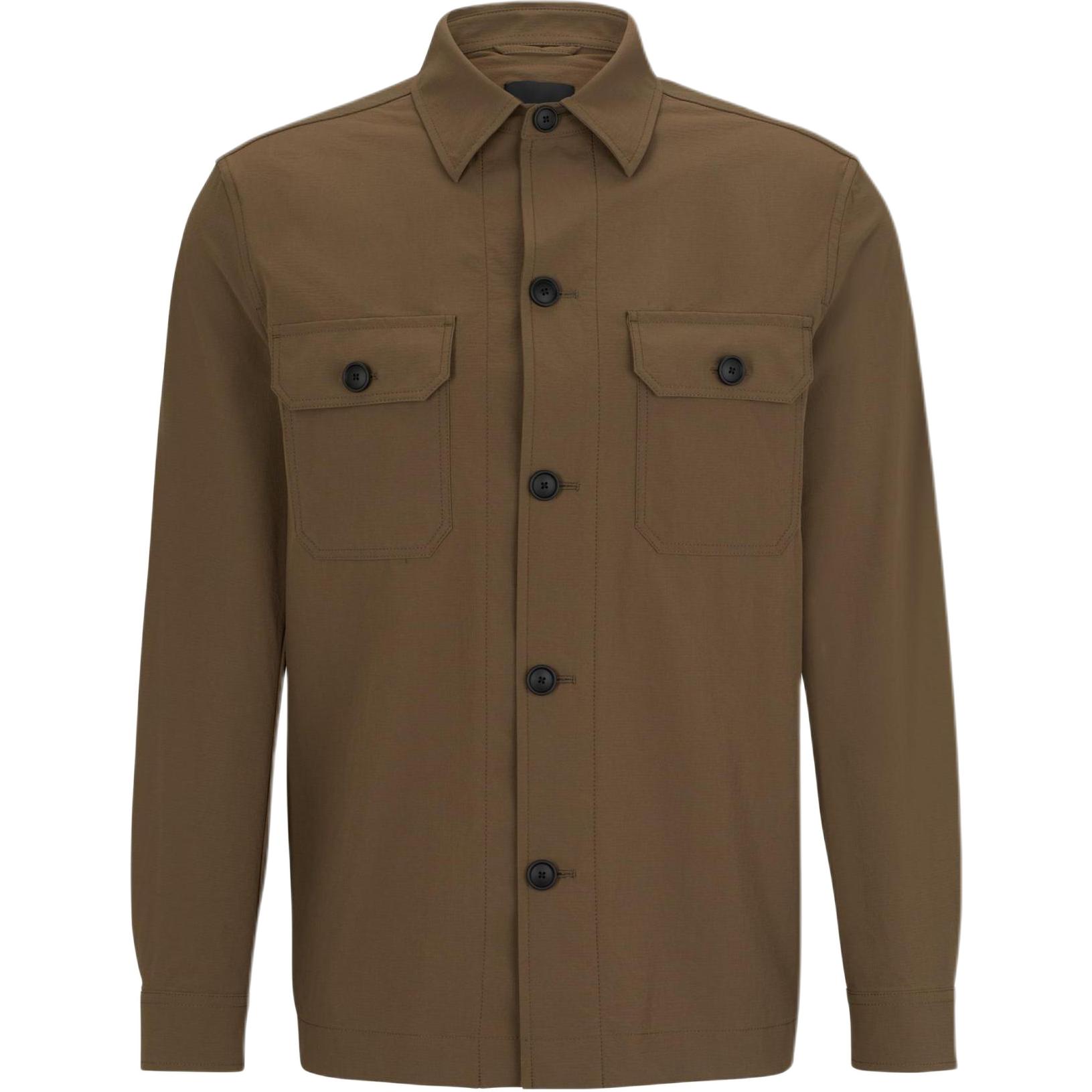 HUGO BOSS Khaki Single-Breasted Long-Sleeve Jacket 50497190-361