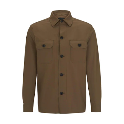 HUGO BOSS Khaki Single-Breasted Long-Sleeve Jacket 50497190-361