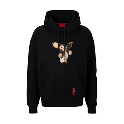 HUGO BOSS Letter Cartoon Graphic Loose Hoodie Unisex Black 50502875-001