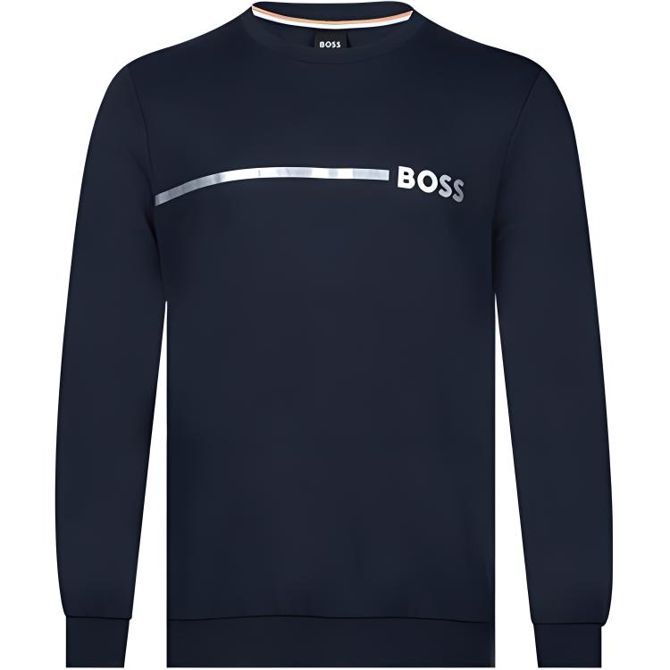HUGO BOSS Letter Logo Pullover Sweatshirt Blue () 50485948-403