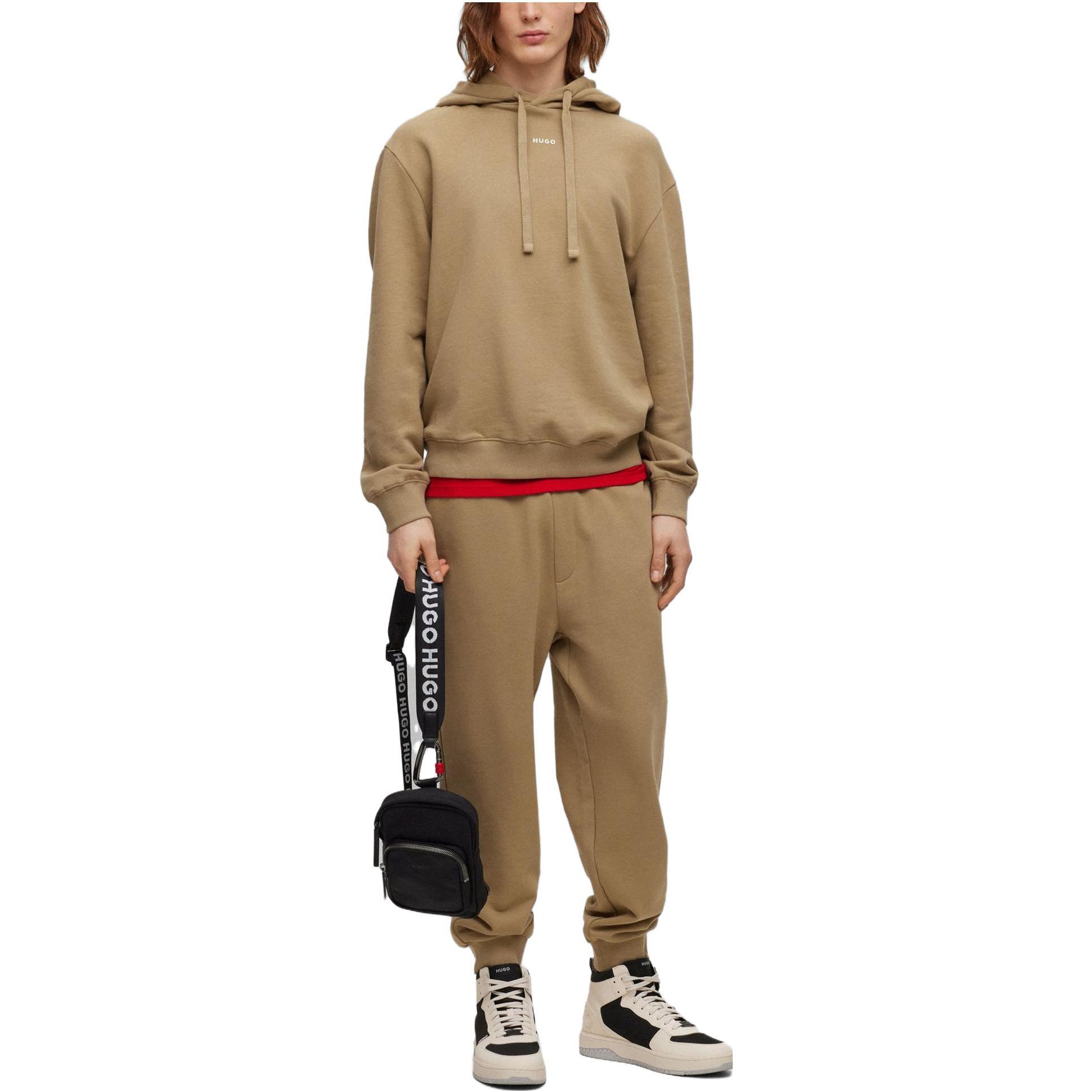 Purchase 雨果博斯字母印花抽绳连帽衫棕色 50486478-242