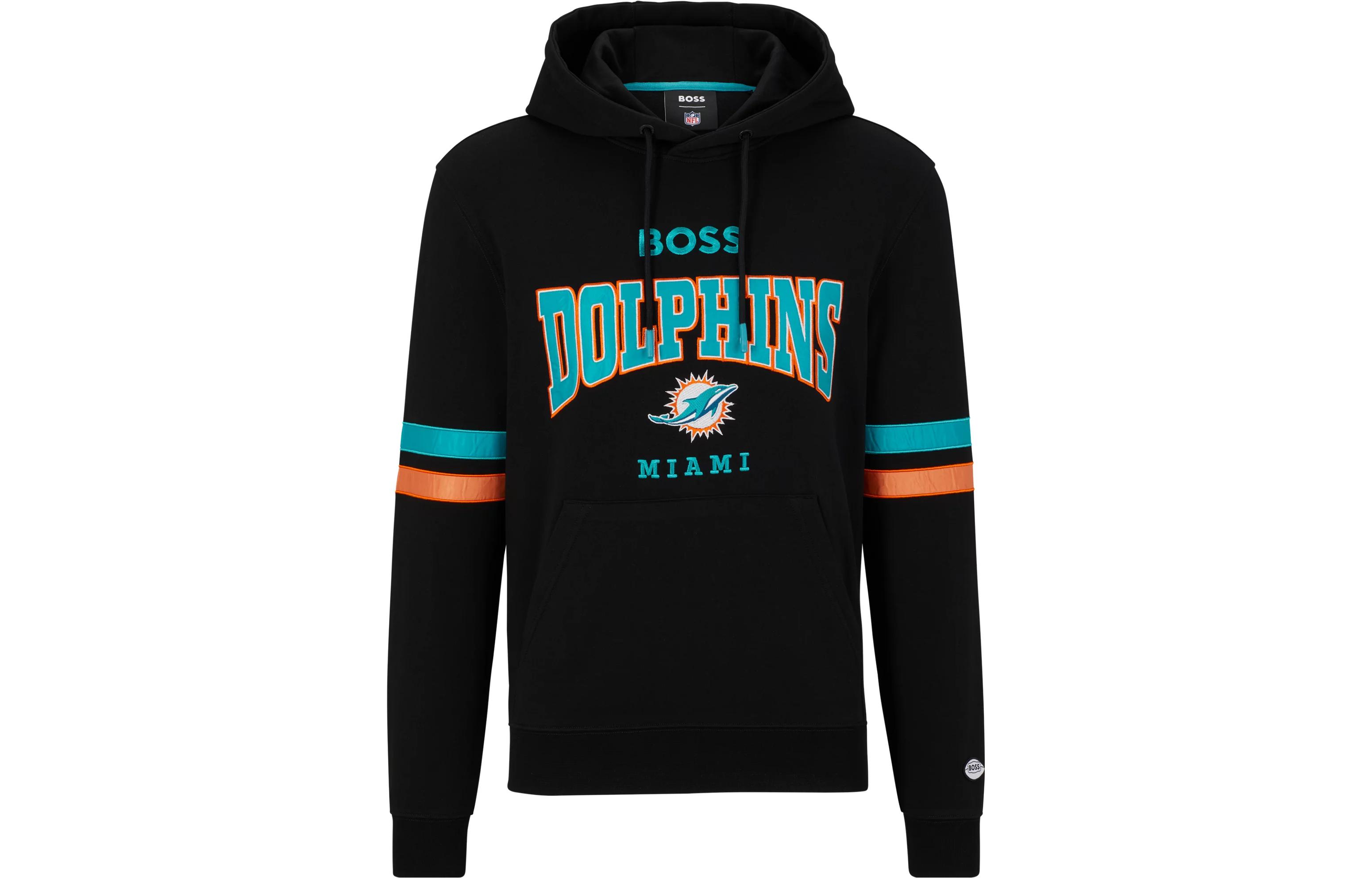 HUGO BOSS Letter Print Hoodie Black 50497505-001