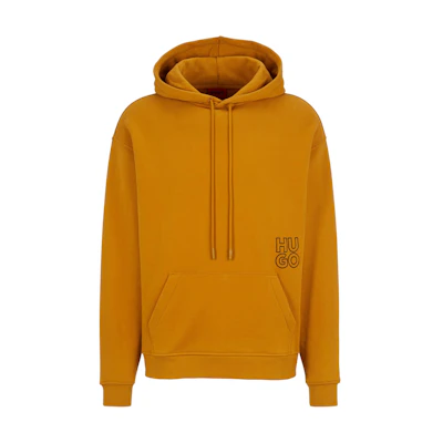 HUGO BOSS Letter Print Hoodie Yellow () 50482847-221