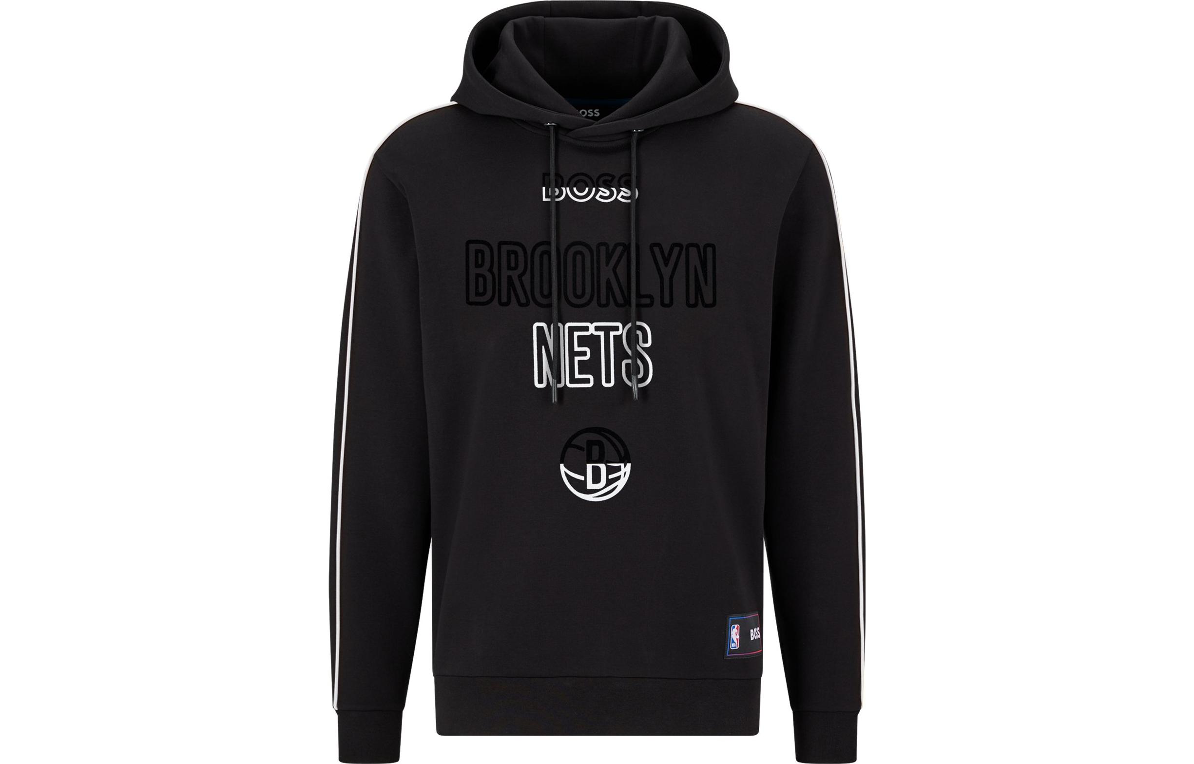 HUGO BOSS Letter Print Striped Sweatshirt - Black 50477404-005