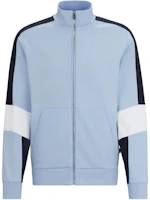 HUGO BOSS Light Blue Color-Blocked Cotton-Blend Zip-Up Jacket 50512683-450 HUGO BOSS Light Blue Color-Blocked Cotton-Blend Zip-Up Jacket 50512683-450