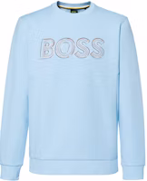 HUGO BOSS Light Blue Sweatshirt with Embroidered Logo 50471878-453 HUGO BOSS Light Blue Sweatshirt with Embroidered Logo 50471878-453