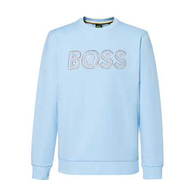 HUGO BOSS Light Blue Sweatshirt with Embroidered Logo 50471878-453
