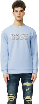 HUGO BOSS 淺藍刺繡標誌長袖運動上衣 50471878-453 Shop HUGO BOSS 淺藍刺繡標誌長袖運動上衣 50471878-453