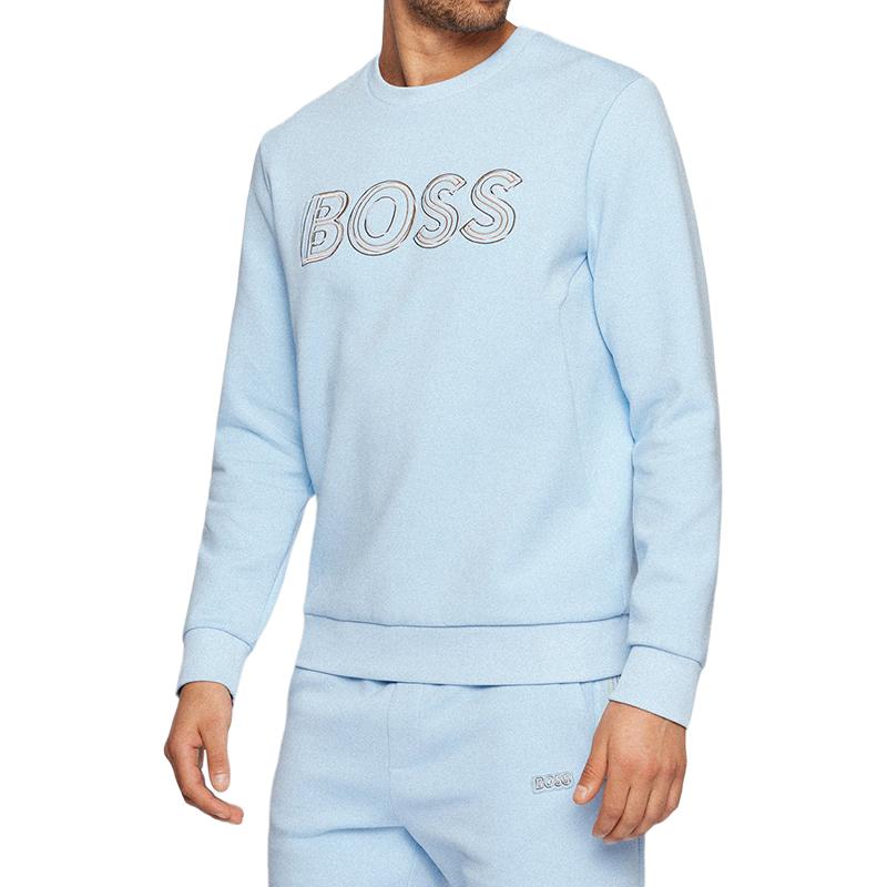 Purchase HUGO BOSS 淺藍刺繡標誌長袖運動上衣 50471878-453