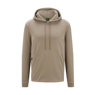 HUGO BOSS Light Brown Hoodie with Logo Print Long Sleeve Casual Design 50471849-334