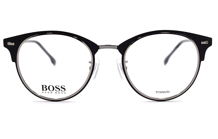 HUGO BOSS Lightweight Titanium Full-Rim Optical Glasses Matte Black (). BOSS1145/F-51-003