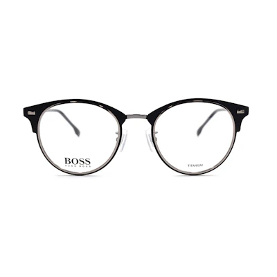HUGO BOSS Lightweight Titanium Full-Rim Optical Glasses Matte Black (). BOSS1145/F-51-003