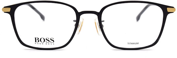 HUGO BOSS Lightweight Titanium Matte Black Square Optical Glasses for Men BOSS1071/F-53-I46 HUGO BOSS Lightweight Titanium Matte Black Square Optical Glasses for Men BOSS1071/F-53-I46