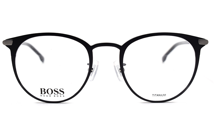 HUGO BOSS Lightweight Titanium Optical Glasses Matte Black Men BOSS1070/F-51-003
