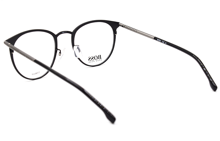 Shop HUGO BOSS Lightweight Titanium Optical Glasses Matte Black Men BOSS1070/F-51-003